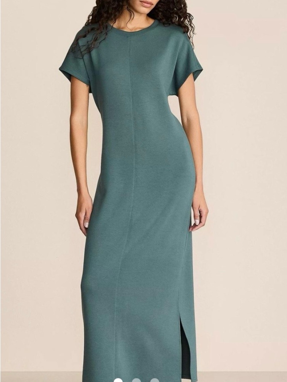 Lou & Grey Scubasoft Wedge Maxi Green Dress, Large, New With Tags